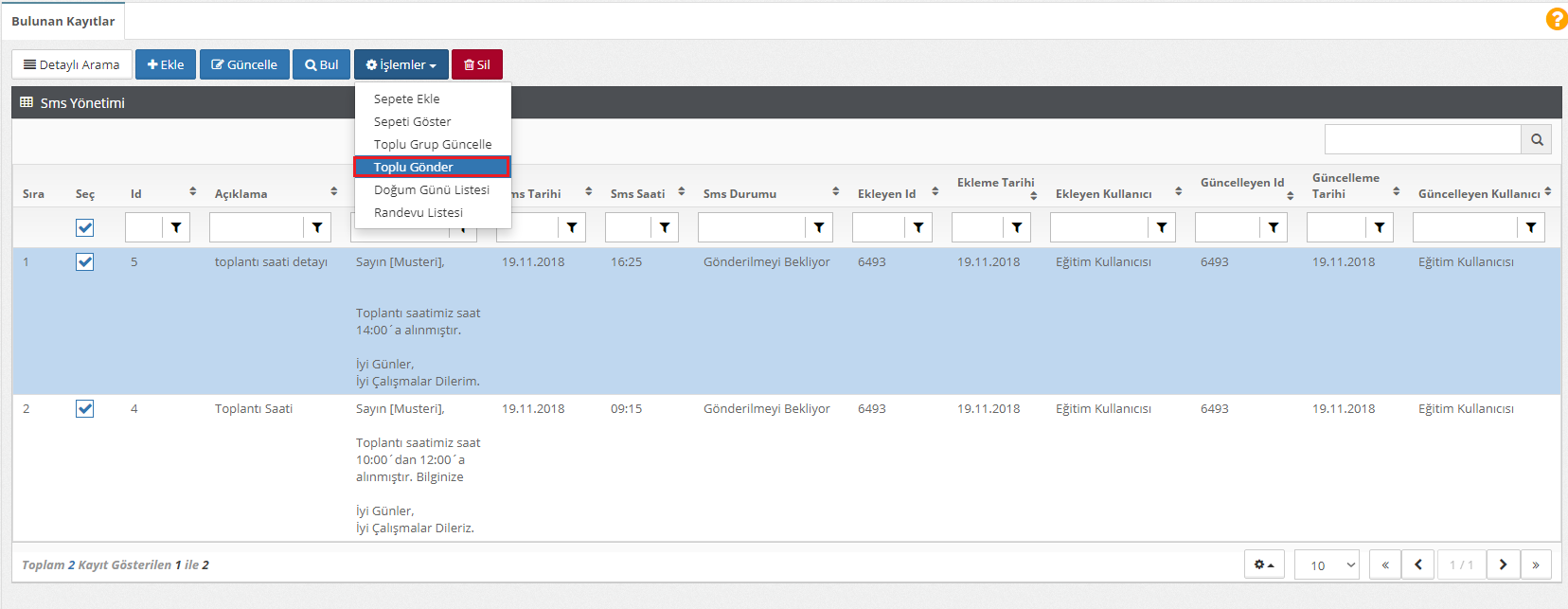 Toplu Sms Gönderme Özelliği Nasıl Kullanılır?